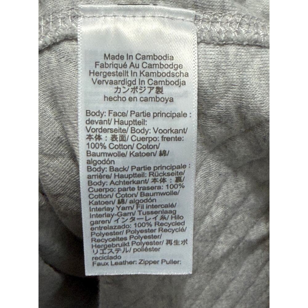 NWT J.Crew Mens Large Gray Quilted Quarter Zip Pullover Sweatshirt BS847 - Picture 5 of 6